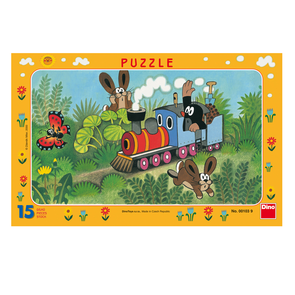 Krtek a lokomotiva 15 deskové puzzle