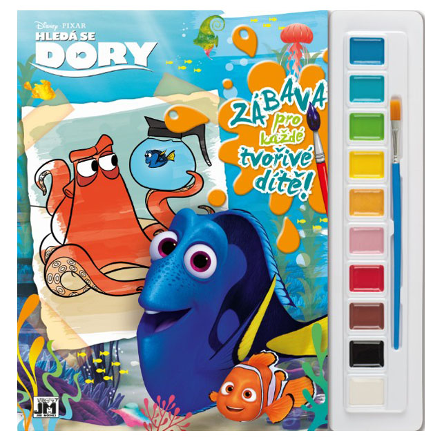 Omalovánky s barvami A4 - Disney Dory