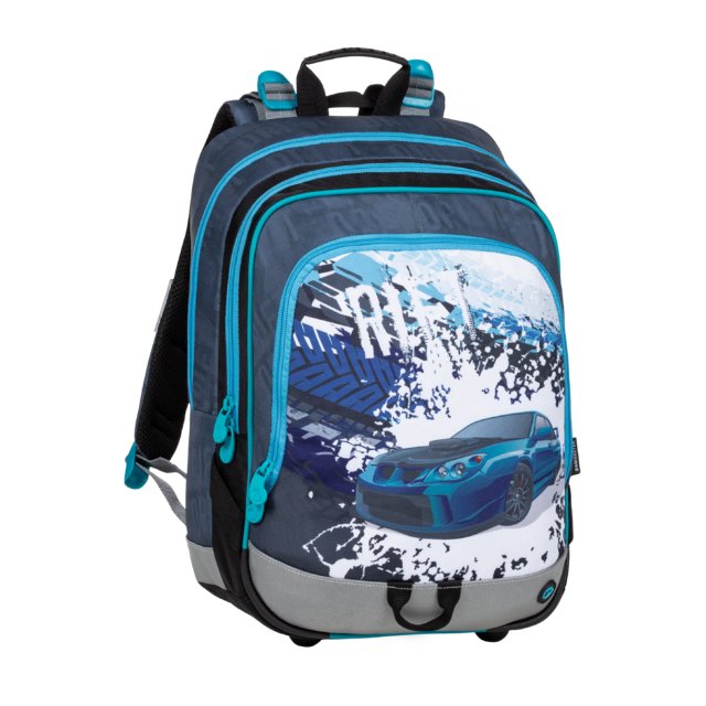 Školní batoh pro prvňáčky ALFA 20 D BLUE/GREY/BLACK
