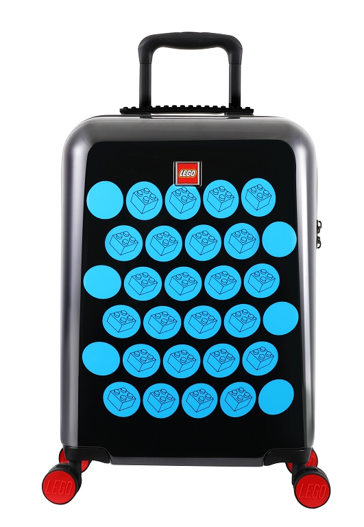 LEGO Luggage ColourBox Brick Dots 20" - Černý/Modrý