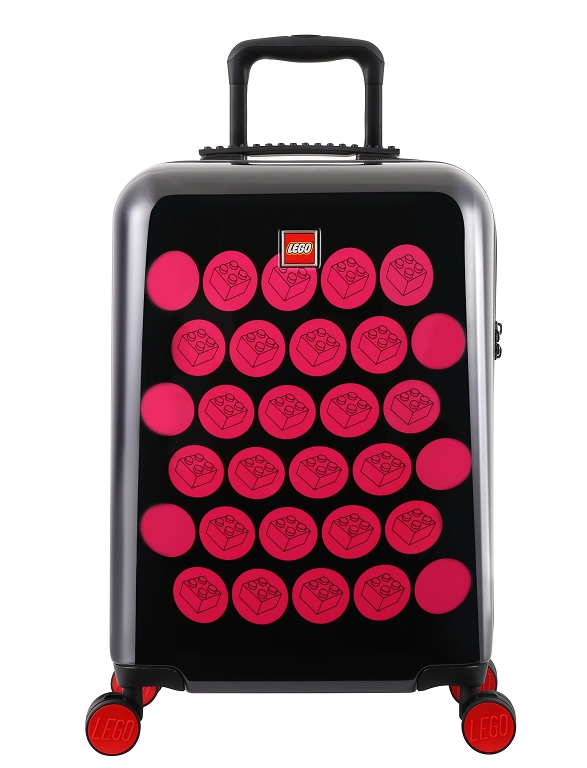 LEGO Luggage ColourBox Brick Dots 20" - Černý/Růžový