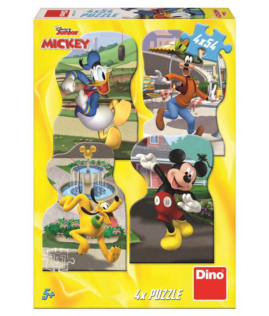 Mickey a Minnie na závodech 4x54 puzzle nové