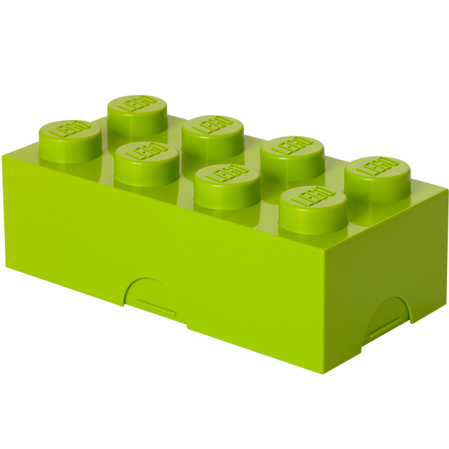 LEGO box na svačinu 8 100 x 200 x 75 mm - limetkově zelená