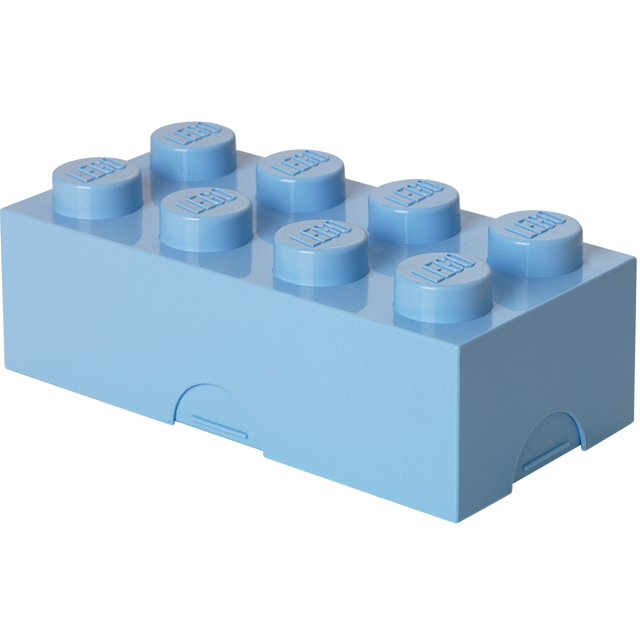 LEGO box na svačinu 8 100 x 200 x 75 mm - světle modrá