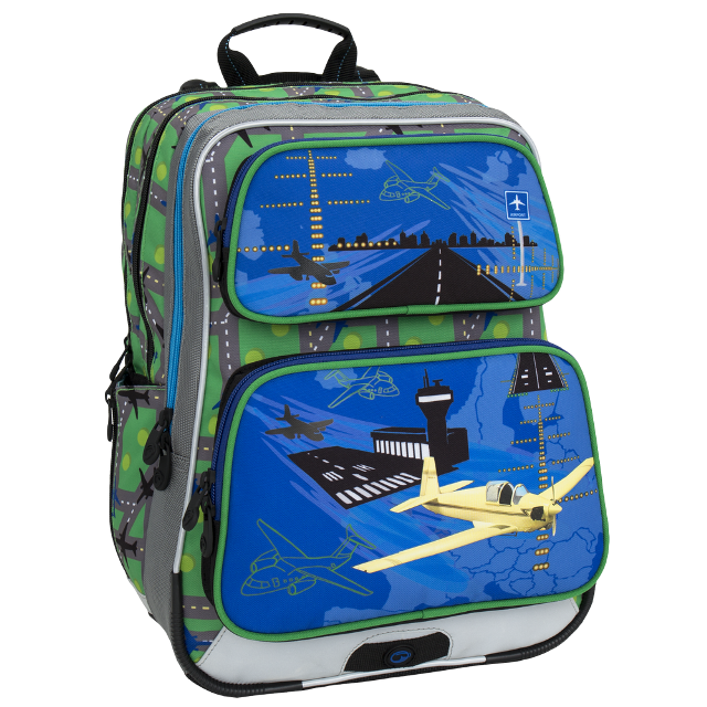 Bagmaster Školní batoh pro prvňáčka GALAXY 6 C BLUE/GREEN/YELLOW