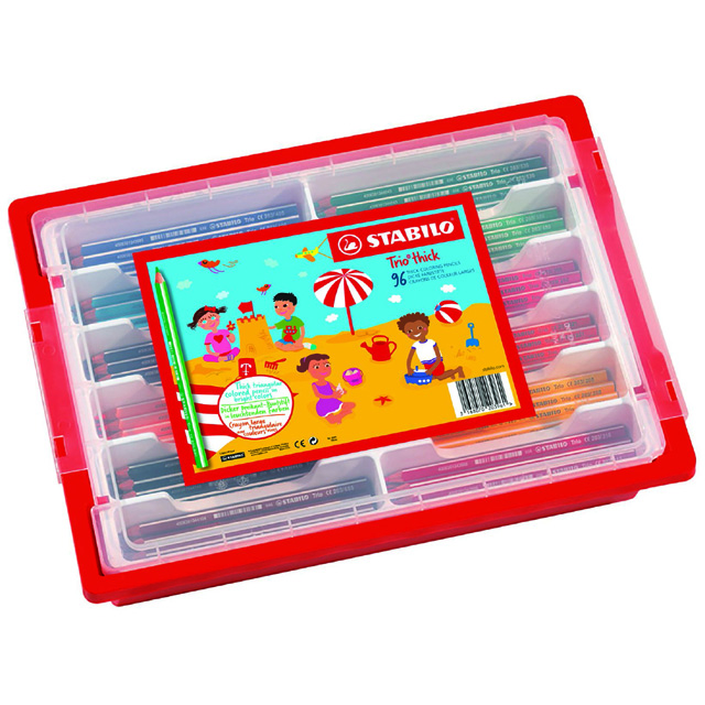 STABILO® Trio® thick školní box Trojhranné silné pastelky v praktickém boxu