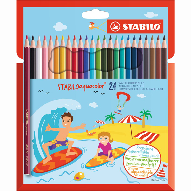 STABILOaquacolor® 24 ks balení akvarelové pastelky