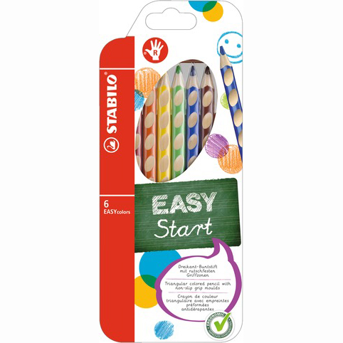 STABILO® EASYcolors R 6 ks balení ergonomicky tvarovaná pastelka speciálně pro praváky