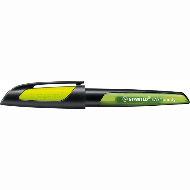 STABILO® EASYbuddy M černá/limetka ergonomické plnicí pero