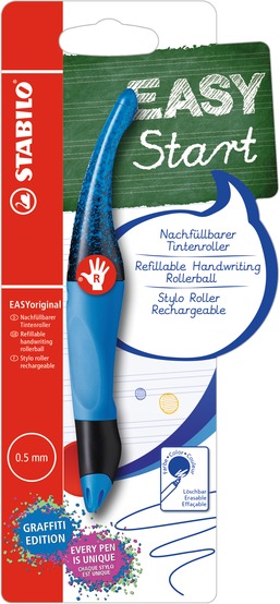 EASYoriginal Graffiti Edition R modrá ergonomicky tvarovaný roller speciálně pro praváky