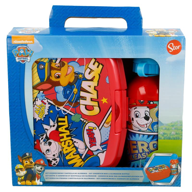 Stor Svačinový set (box na svačinu a hliníková láhev na pití) Paw Patrol
