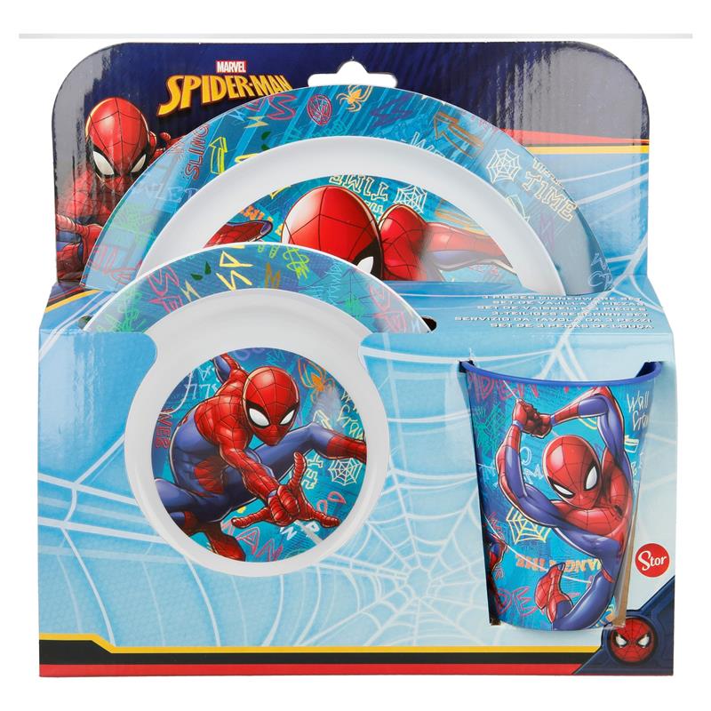 Stor Dětská jídelní sada Spiderman 3ks
