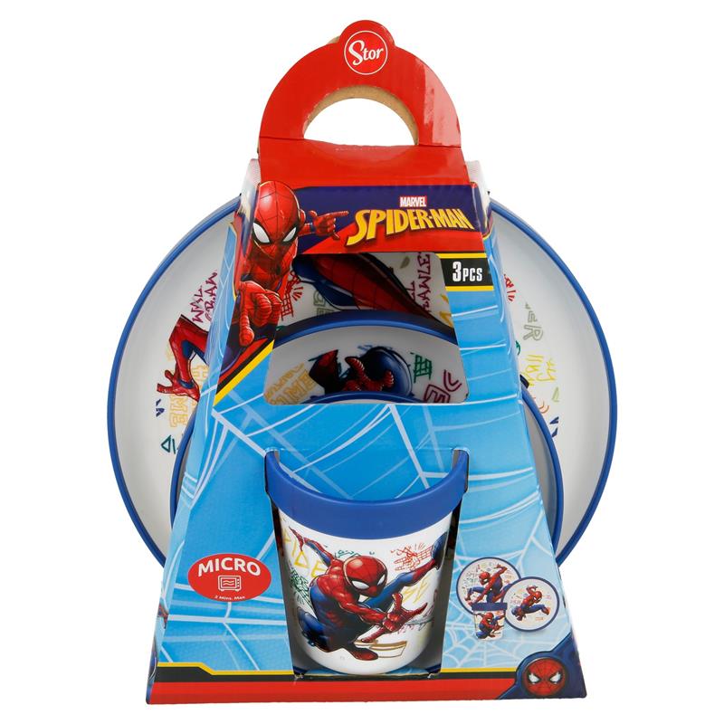 Stor Dětská jídelní sada Spiderman 3ks