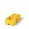 LEGO úložný box 4 s šuplíkem - žlutá