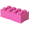 LEGO box na svačinu 8 100 x 200 x 75 mm - růžová