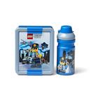 LEGO City svačinový set (láhev a box) - modrá