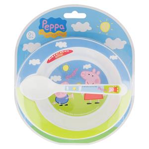 Stor Dětská jídelní sada Micro Peppa Pig 2ks