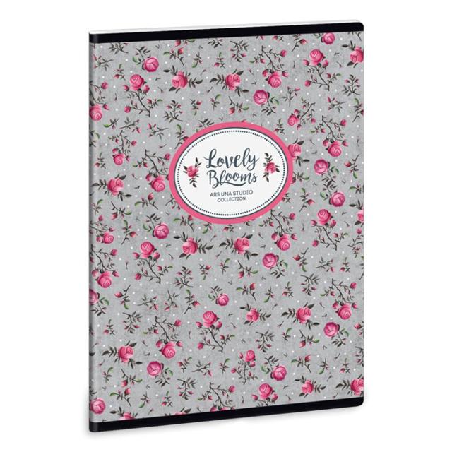 Linkovaný sešit Ars Una, růže A5
