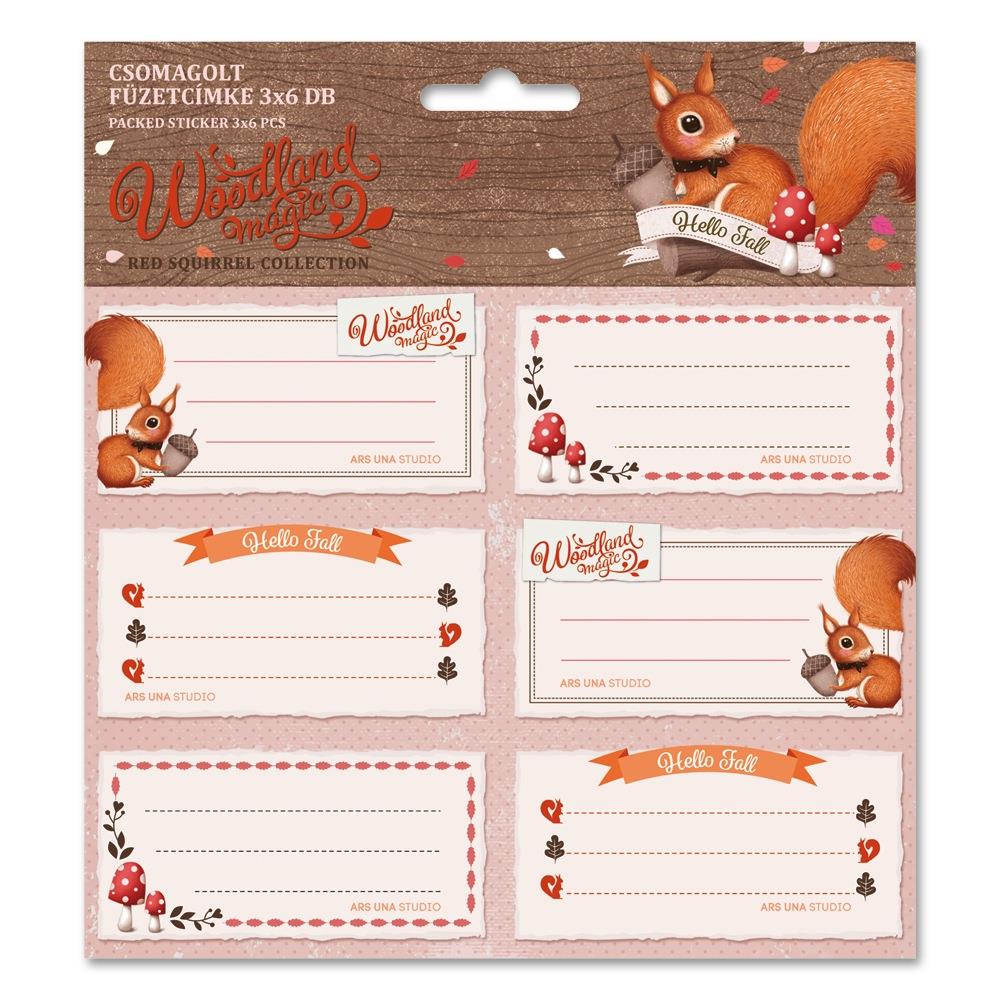 Ars Una Jmenovky na sešity Veverky Woodland Magic